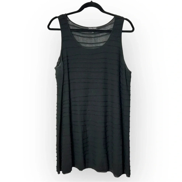 Eileen Fisher Black Cotton Sleeveless Top L - Picture 1 of 4